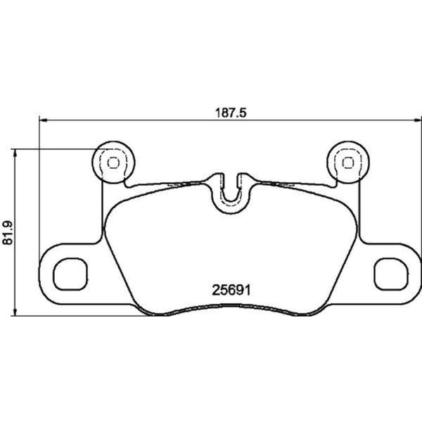 Pagid Brakes Porsche 911 17-12 Brake Pad Set, 355021351 355021351 - main